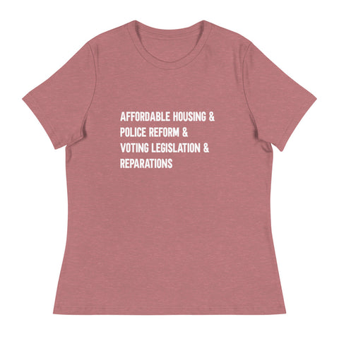 List of Demands Women's Relaxed T-Shirt